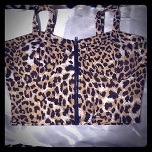 Leopard Bustier Top Size Large